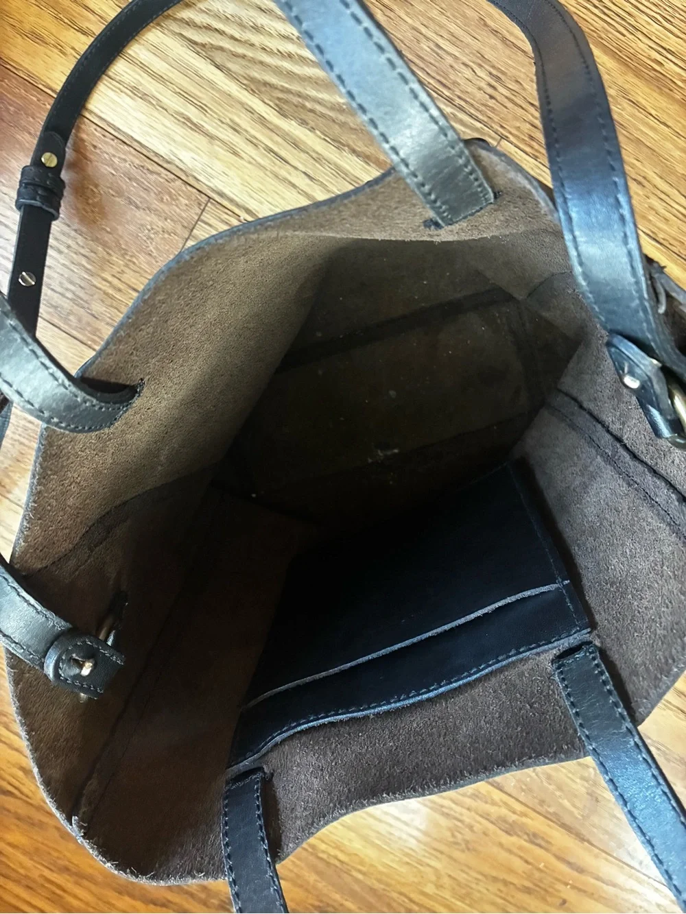 Nisolo black leather simone shopper tote